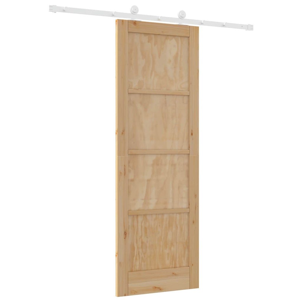 Natural and White Sliding Door 73.5 x 211 cm