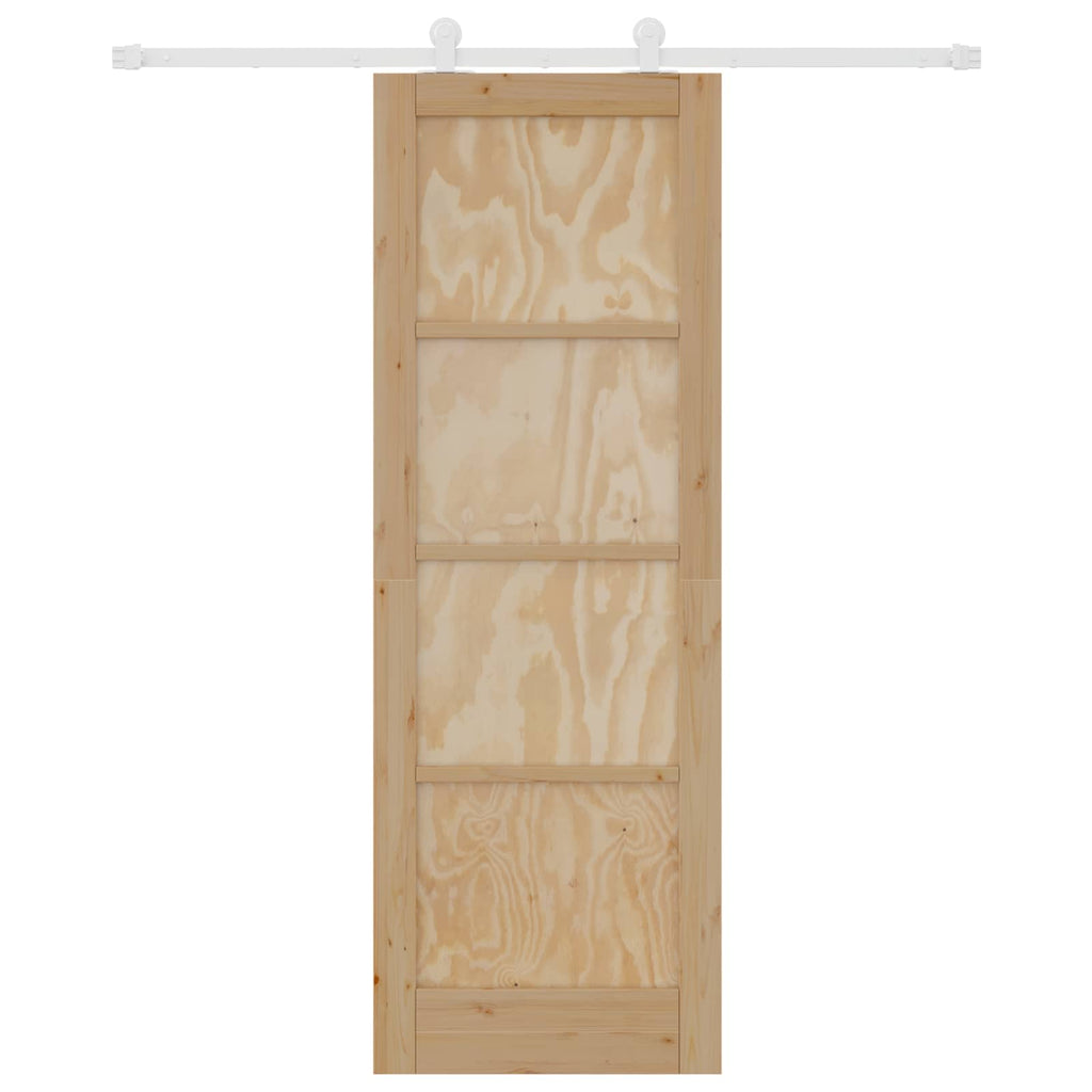 Natural and White Sliding Door 73.5 x 211 cm