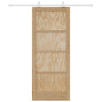 Sliding Door Natural and White 83 x 202 cm