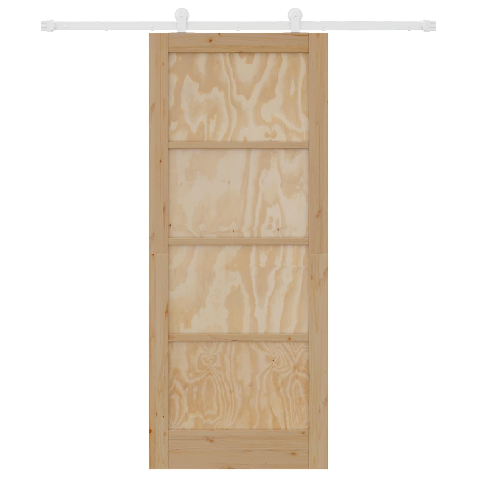 Sliding Door Natural and White 83 x 202 cm