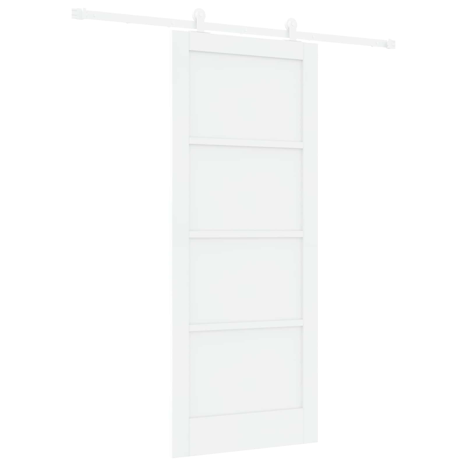 White Sliding Door 83 x 202 cm Solid Pine Wood