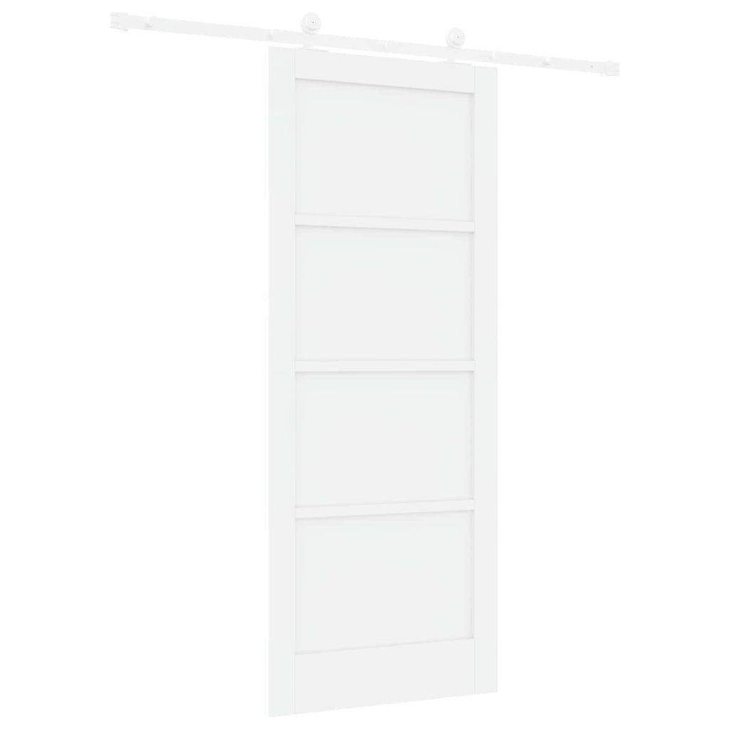 White Sliding Door 83 x 202 cm Solid Pine Wood
