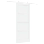 White Sliding Door 83 x 202 cm Solid Pine Wood