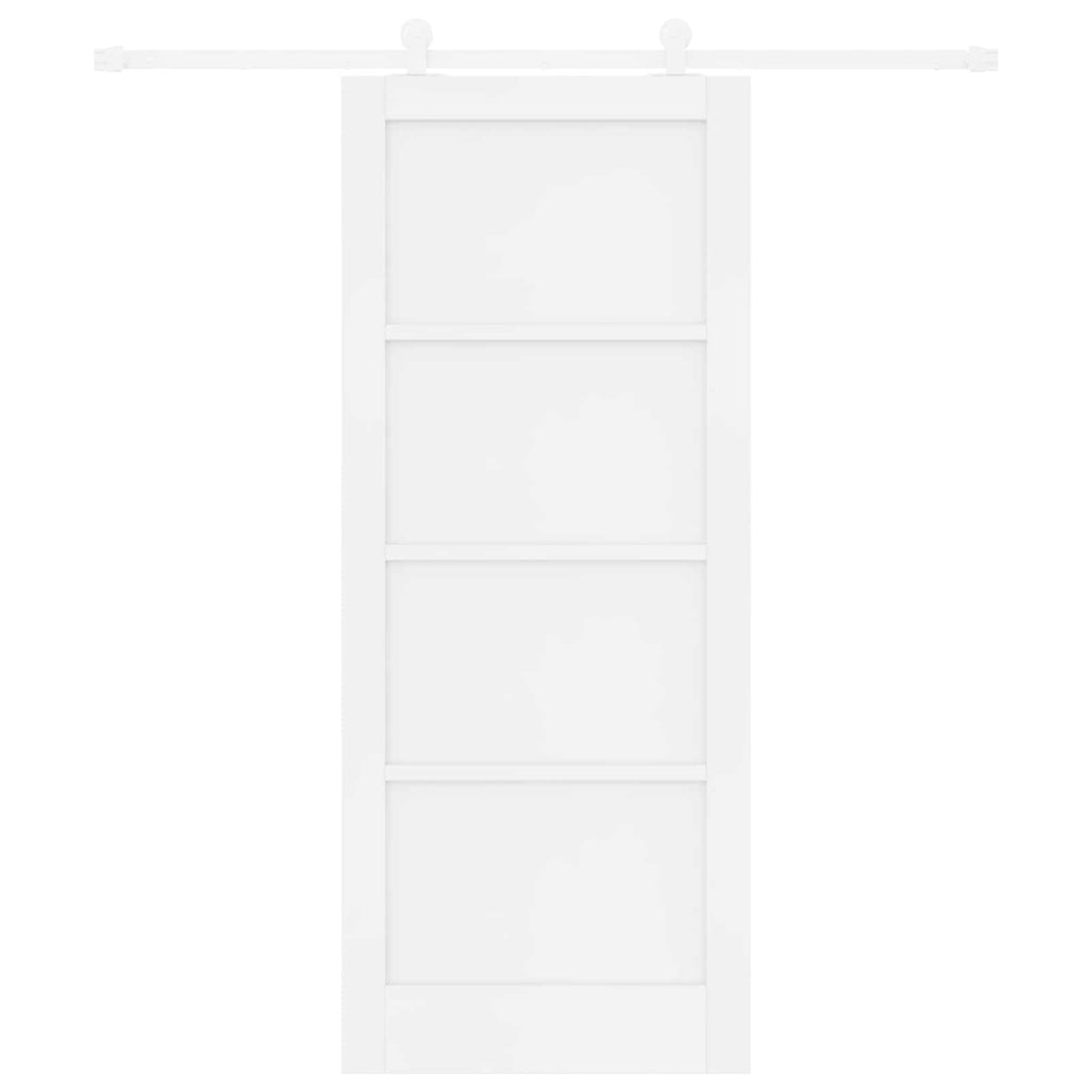 White Sliding Door 83 x 202 cm Solid Pine Wood