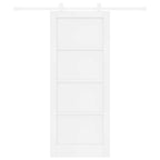 White Sliding Door 83 x 202 cm Solid Pine Wood