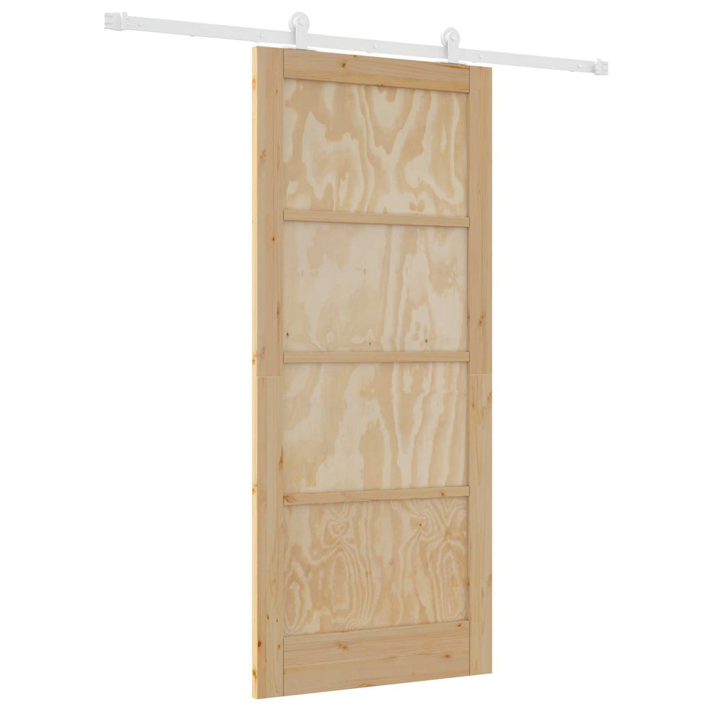 Sliding Door Natural and White 86 x 198.5 cm