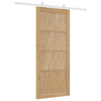 Sliding Door Natural and White 86 x 198.5 cm