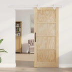 Sliding Door Natural and White 83 x 202 cm