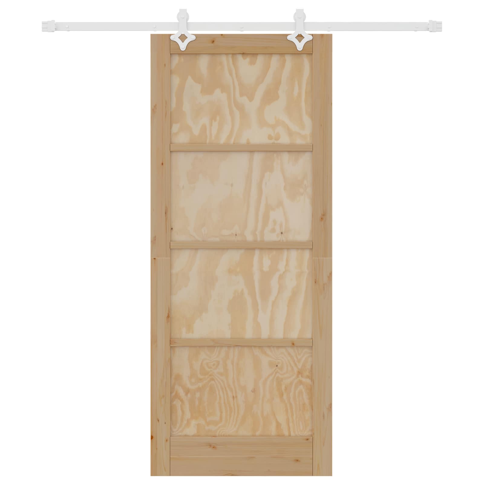 Sliding Door Natural and White 83 x 202 cm