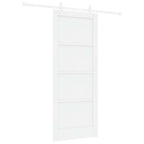 Sliding Door White 83 x 202 cm Solid Pine Wood