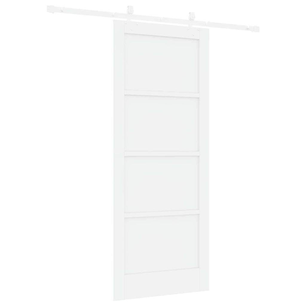 Sliding Door White 83 x 202 cm Solid Pine Wood