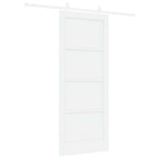 Sliding Door White 83 x 202 cm Solid Pine Wood