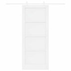 Sliding Door White 83 x 202 cm Solid Pine Wood