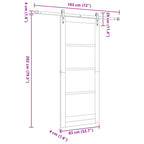 Puerta Corredera ORKDAL Blanco 83 x 202 cm