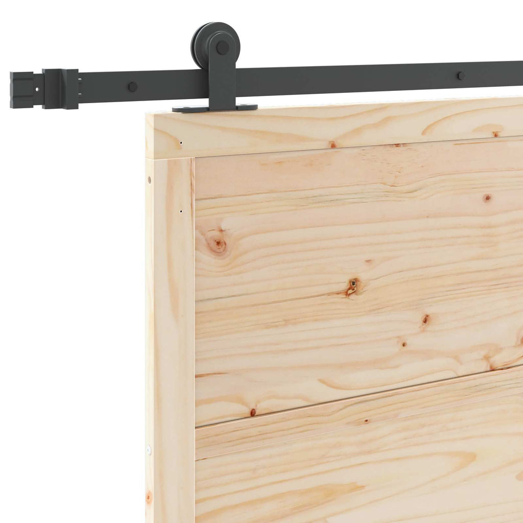 Puerta Corredera Natural 100 x 208 cm Madera de Pino Maciza