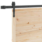 Puerta Corredera Natural 100 x 208 cm Madera de Pino Maciza