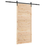 Puerta Corredera Natural 100 x 208 cm Madera de Pino Maciza