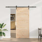 Puerta Corredera Natural 80 x 208 cm Madera de Pino Maciza
