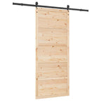 Puerta Corredera Natural 80 x 208 cm Madera de Pino Maciza