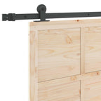Puerta Corredera Natural 100 x 208 cm Madera de Pino Maciza