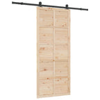 Puerta Corredera Natural 100 x 208 cm Madera de Pino Maciza