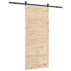 Puerta Corredera Natural 100 x 208 cm Madera de Pino Maciza