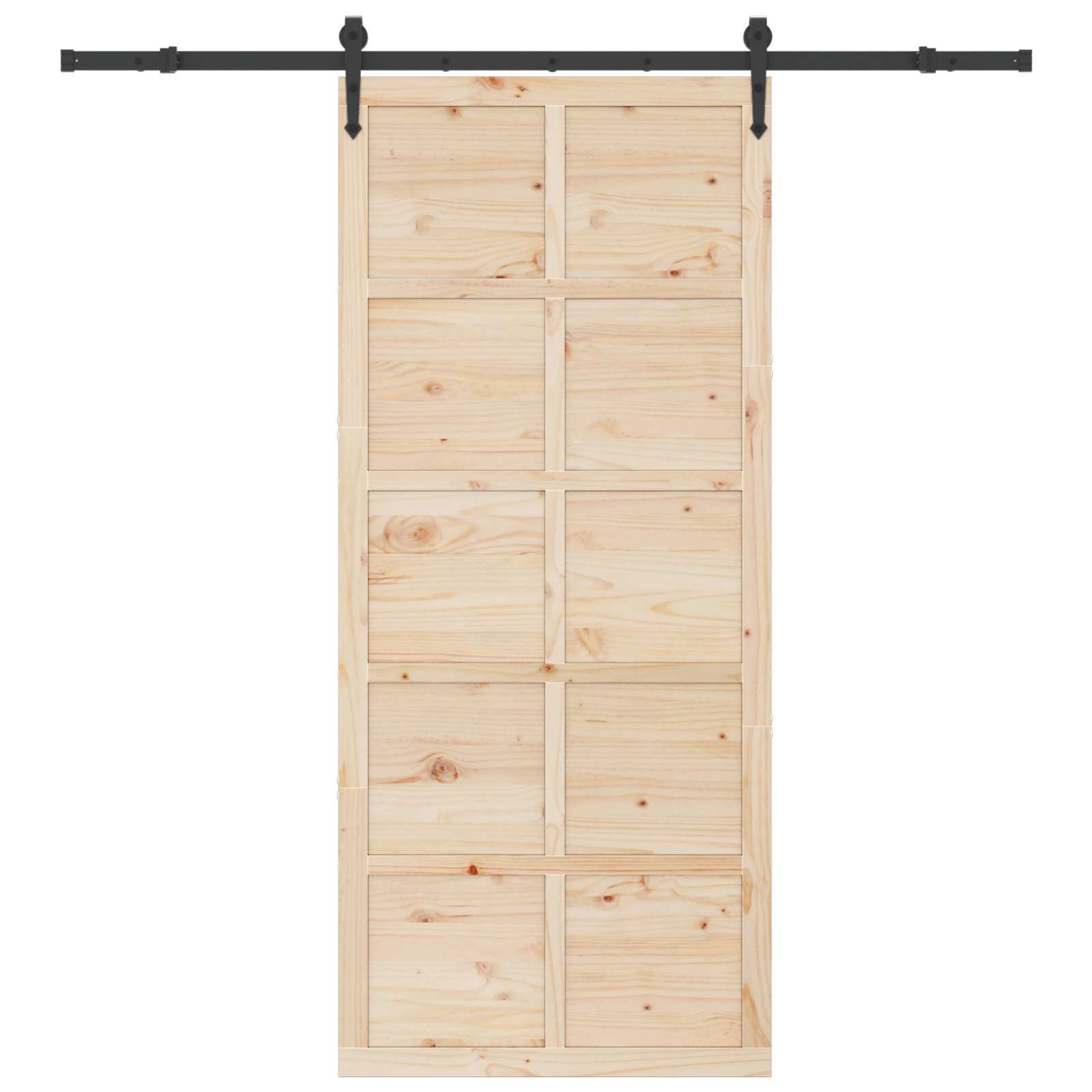 Sliding Door Natural 100 x 208 cm Solid Pine Wood