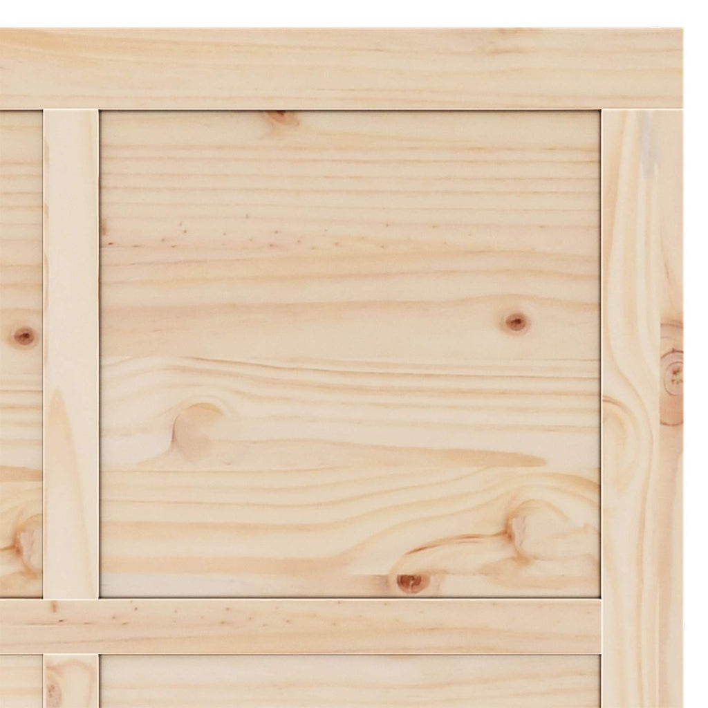 Puerta Corredera Natural 90 x 208 cm Madera de Pino Maciza