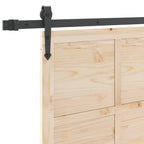 Puerta Corredera Natural 80 x 208 cm Madera de Pino Maciza