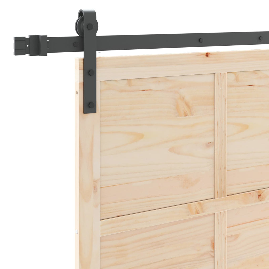 Puerta Corredera Natural 100 x 208 cm Madera de Pino Maciza