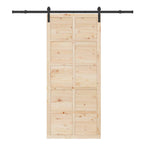 Puerta Corredera Natural 100 x 208 cm Madera de Pino Maciza