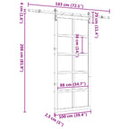 Puerta Corredera Natural 100 x 208 cm Madera de Pino Maciza