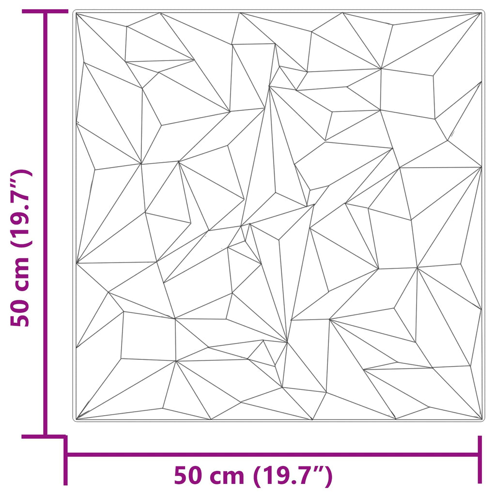 Paneles de pared 12 pcs Betón Amatista 50 x 50 cm Espuma XPS