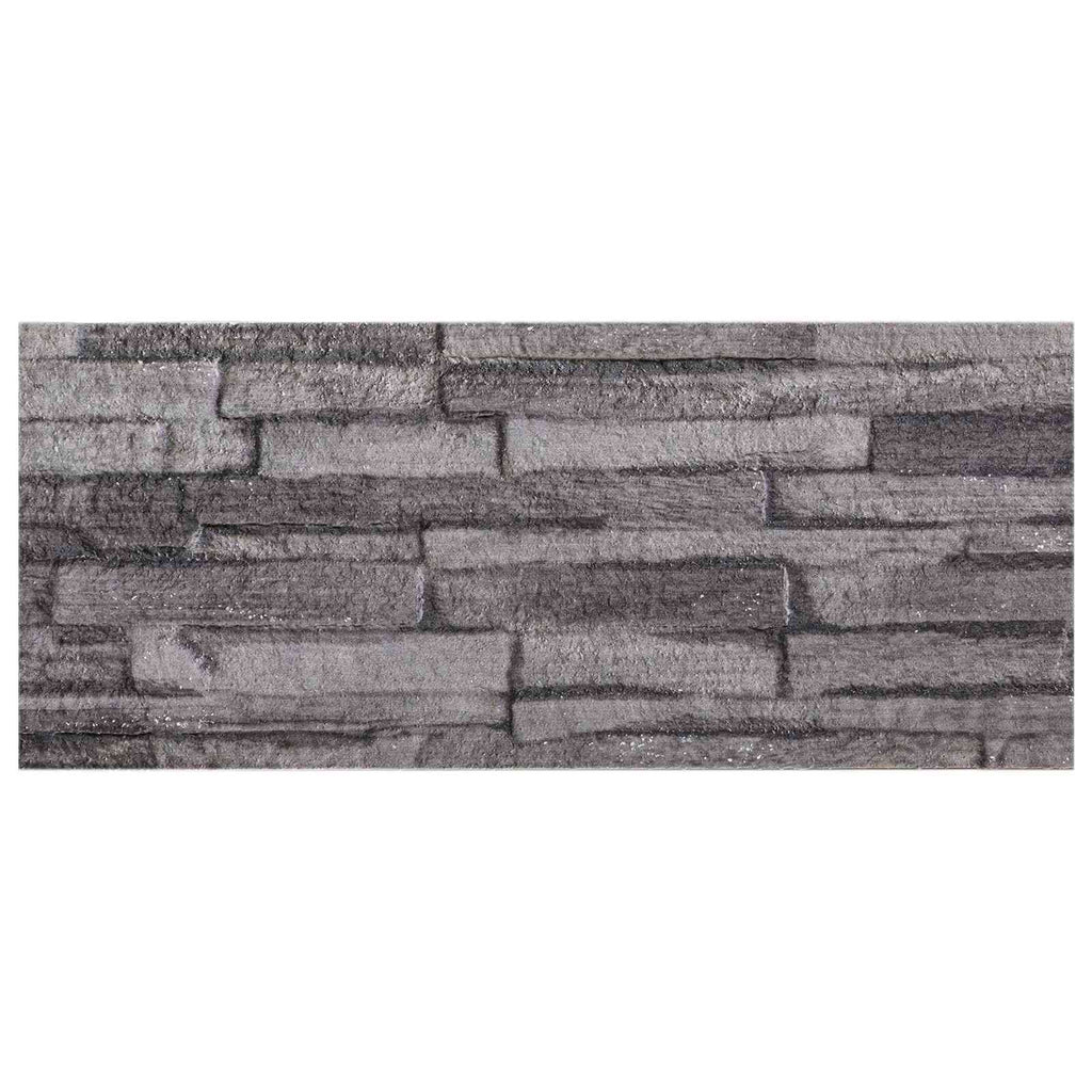Paneles de pared 10 pcs Antracita 100 x 25 cm Espuma EPS