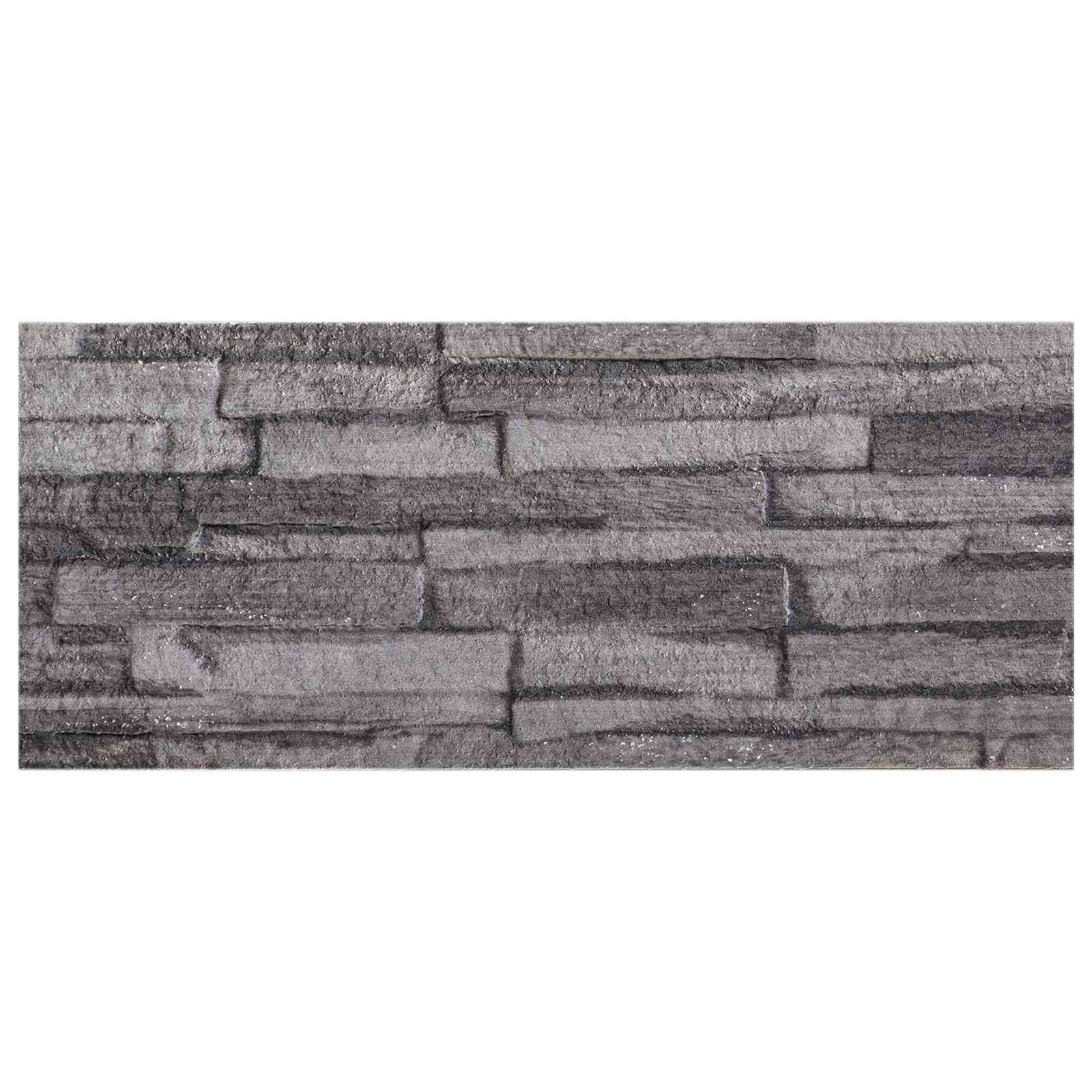 Paneles de pared 10 pcs Antracita 100 x 25 cm Espuma EPS