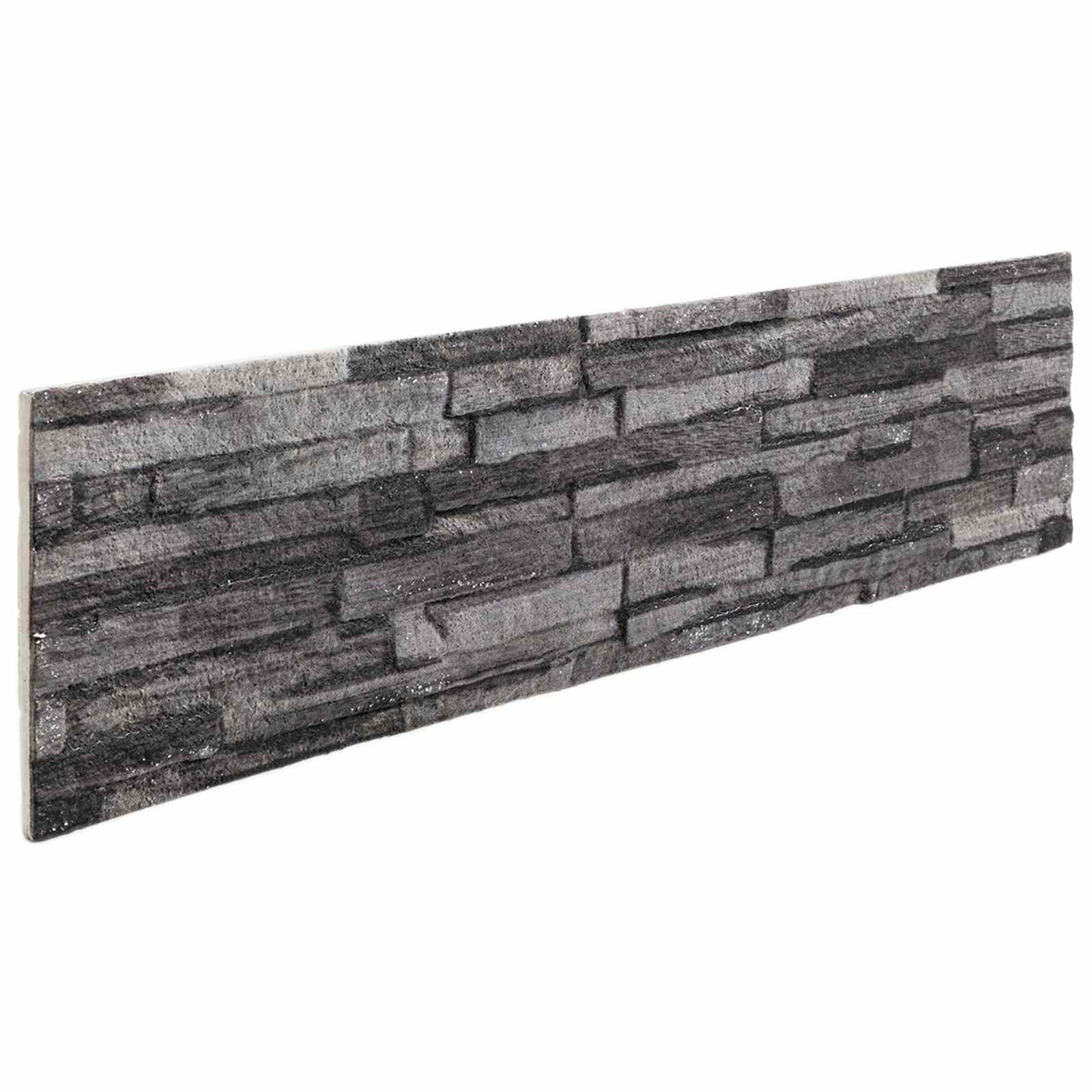 Paneles de pared 10 pcs Antracita 100 x 25 cm Espuma EPS