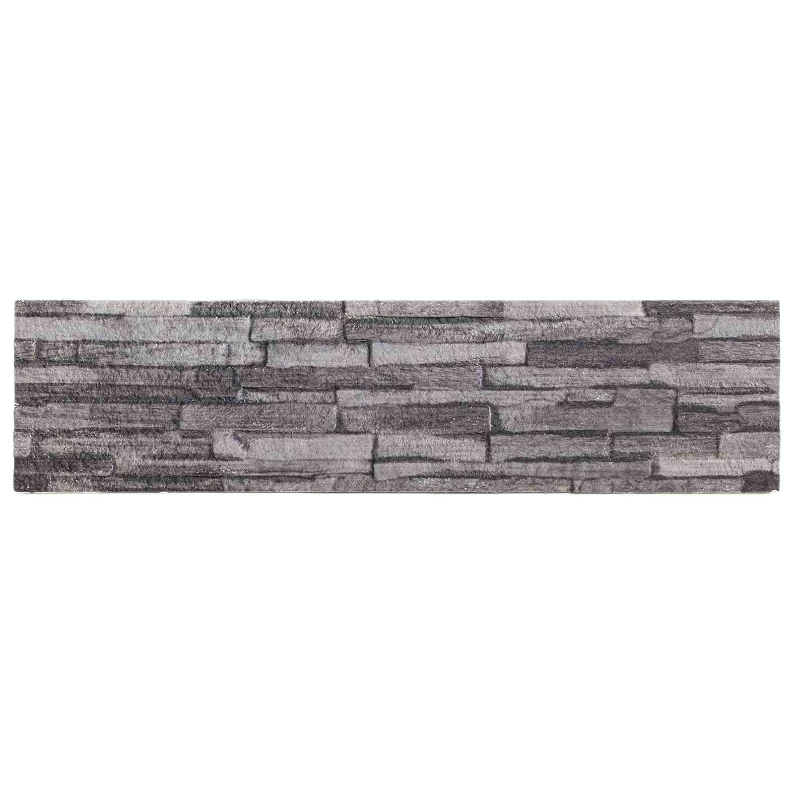 Paneles de pared 10 pcs Antracita 100 x 25 cm Espuma EPS