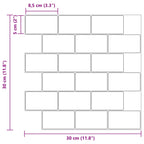 Azulejo de metro 10 pcs 30 x 30 cm Poliuretano y PET