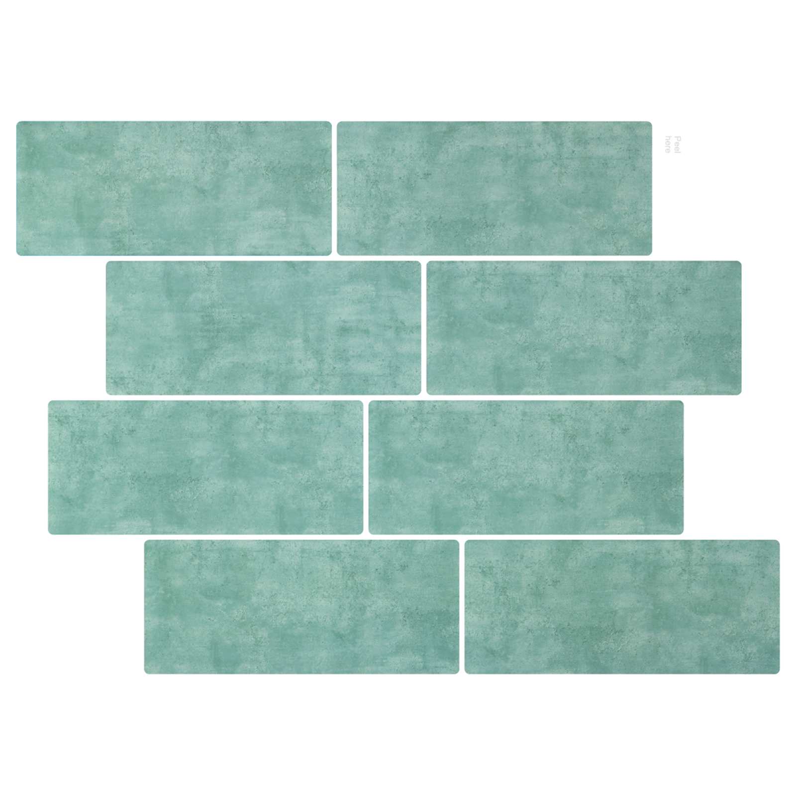 Azulejo de metro 10 pcs 29 x 21 cm Poliuretano y PET