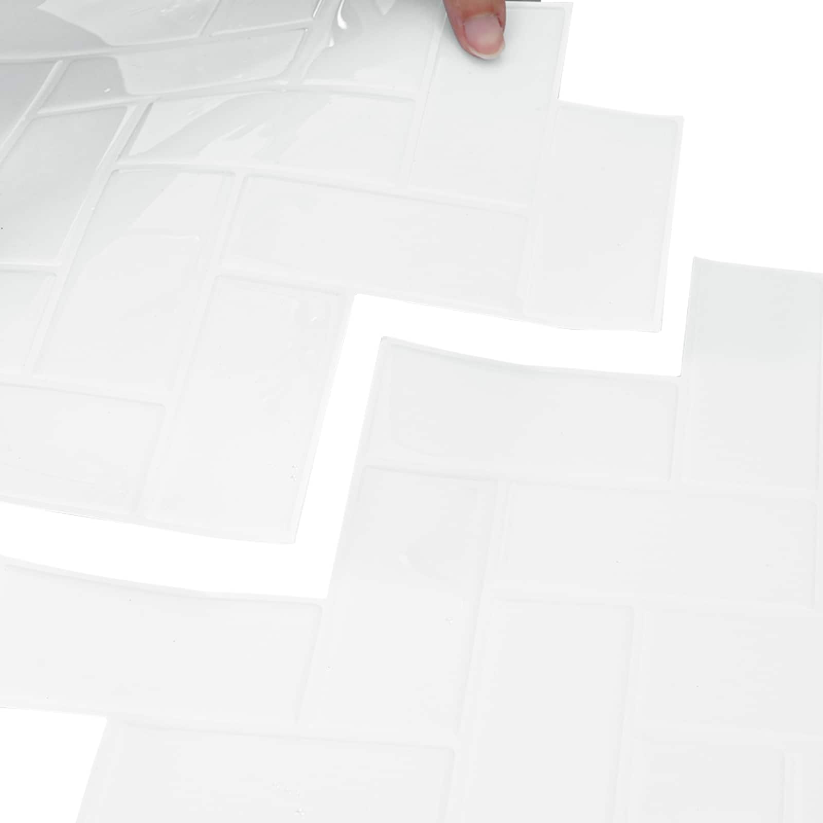 Azulejo en espiga 10 pcs 30 x 30 cm Poliuretano y PET