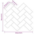 Azulejo en espiga 10 pcs 30 x 30 cm Poliuretano y PET