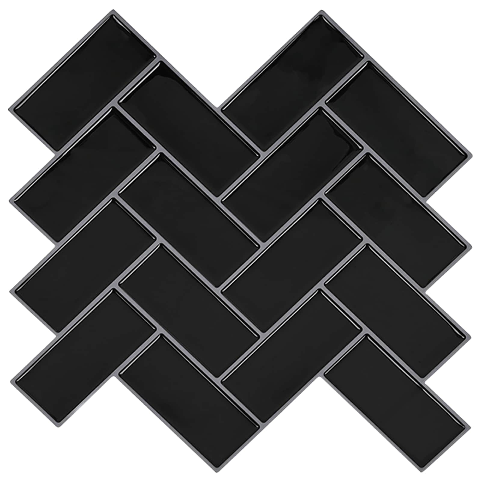 Azulejo en espiga 10 pcs 30 x 30 cm Poliuretano y PET