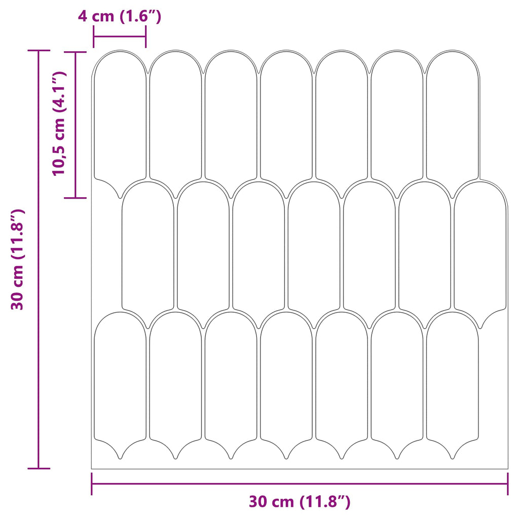 Loseta de pluma 10 pcs 30 x 30 cm Poliuretano y PET