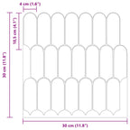 Loseta de pluma 10 pcs 30 x 30 cm Poliuretano y PET