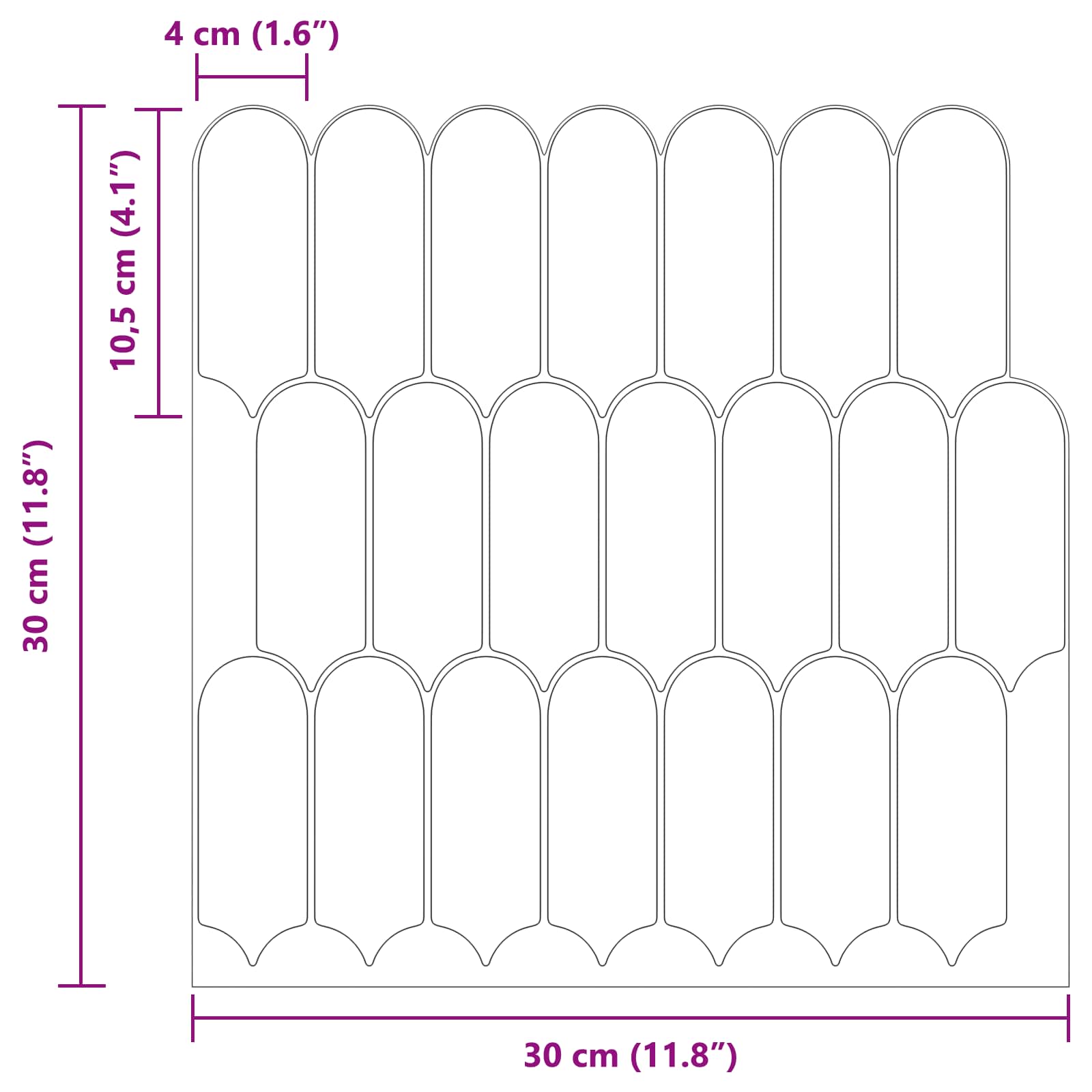 Loseta de pluma 10 pcs 30 x 30 cm Poliuretano y PET