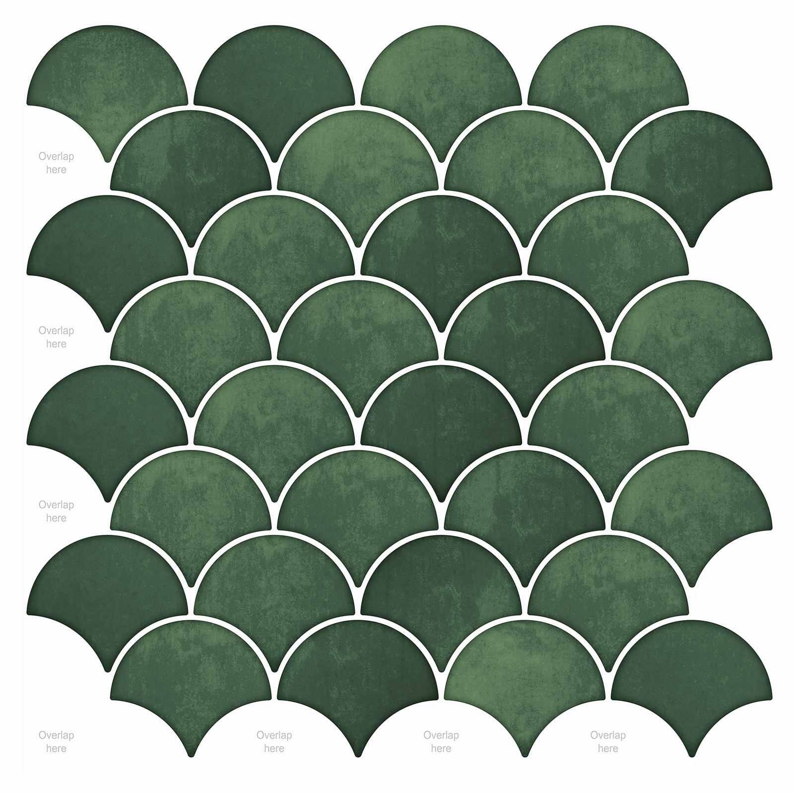 Fish Scale Tile 10 pcs 30 x 30 cm