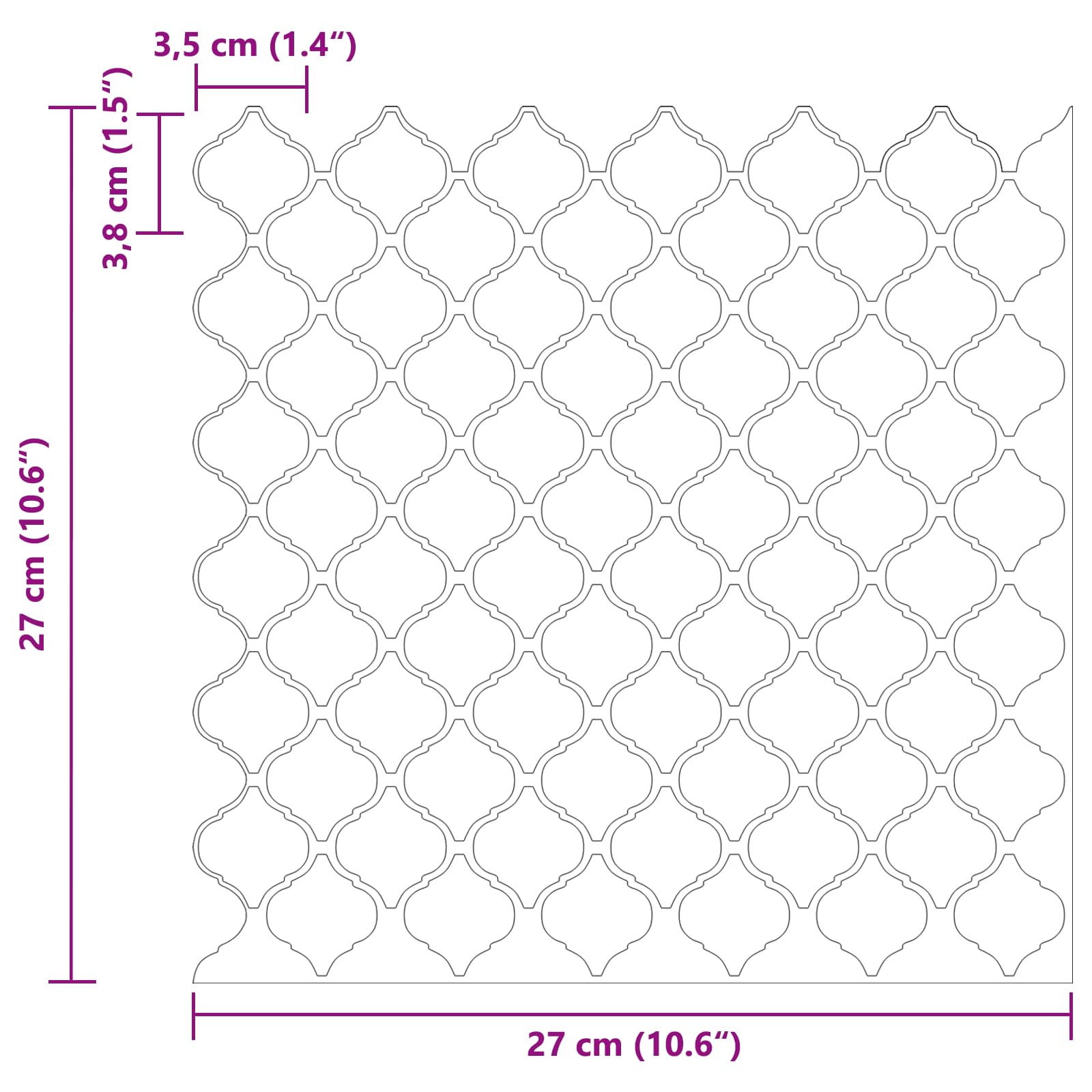 Baldosa Lanturn 10 pcs 27 x 27 cm Poliuretano y PET