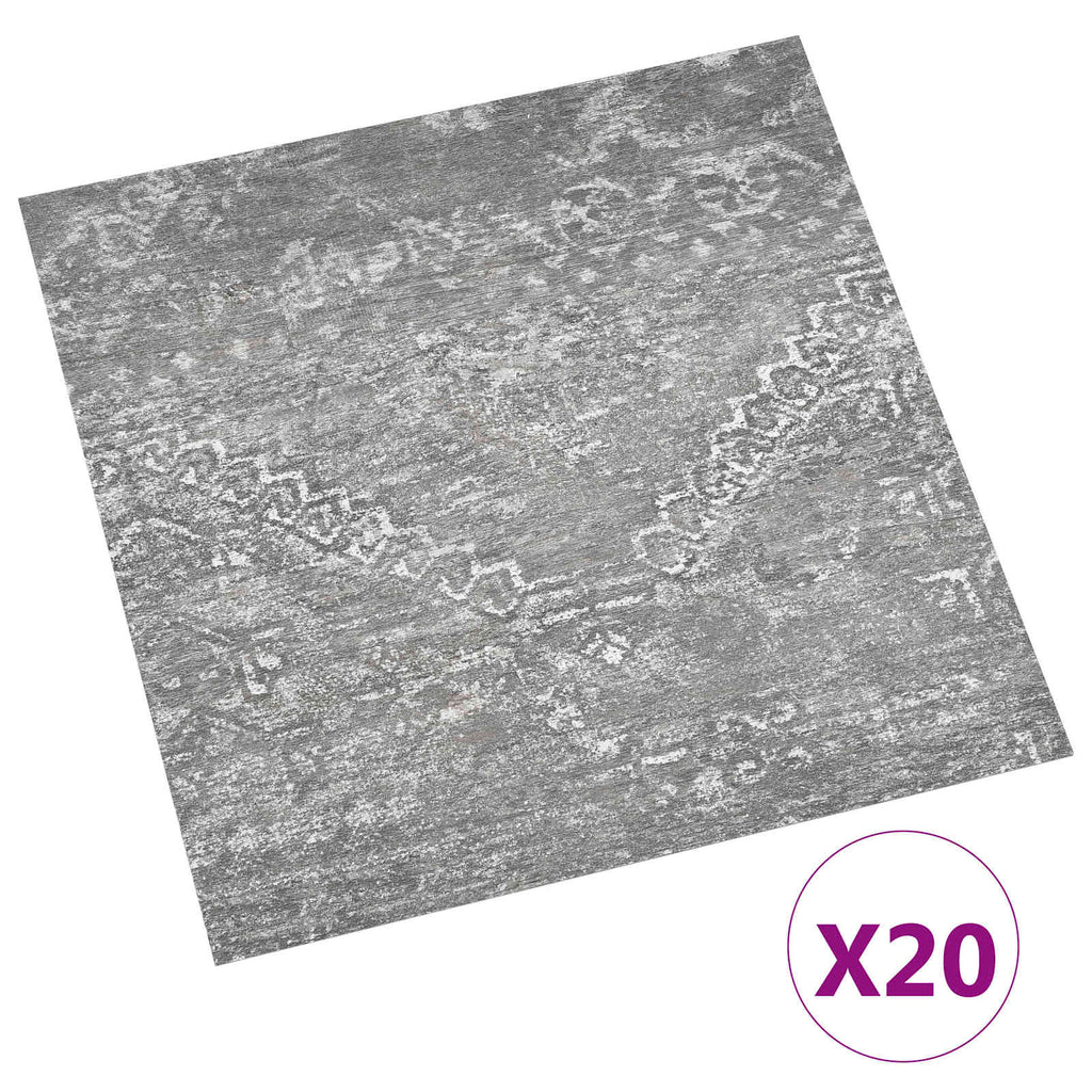 Tablones de suelo autoadhesivos 30,5 x 30,5 cm 20 pcs PVC