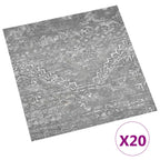Tablones de suelo autoadhesivos 30,5 x 30,5 cm 20 pcs PVC