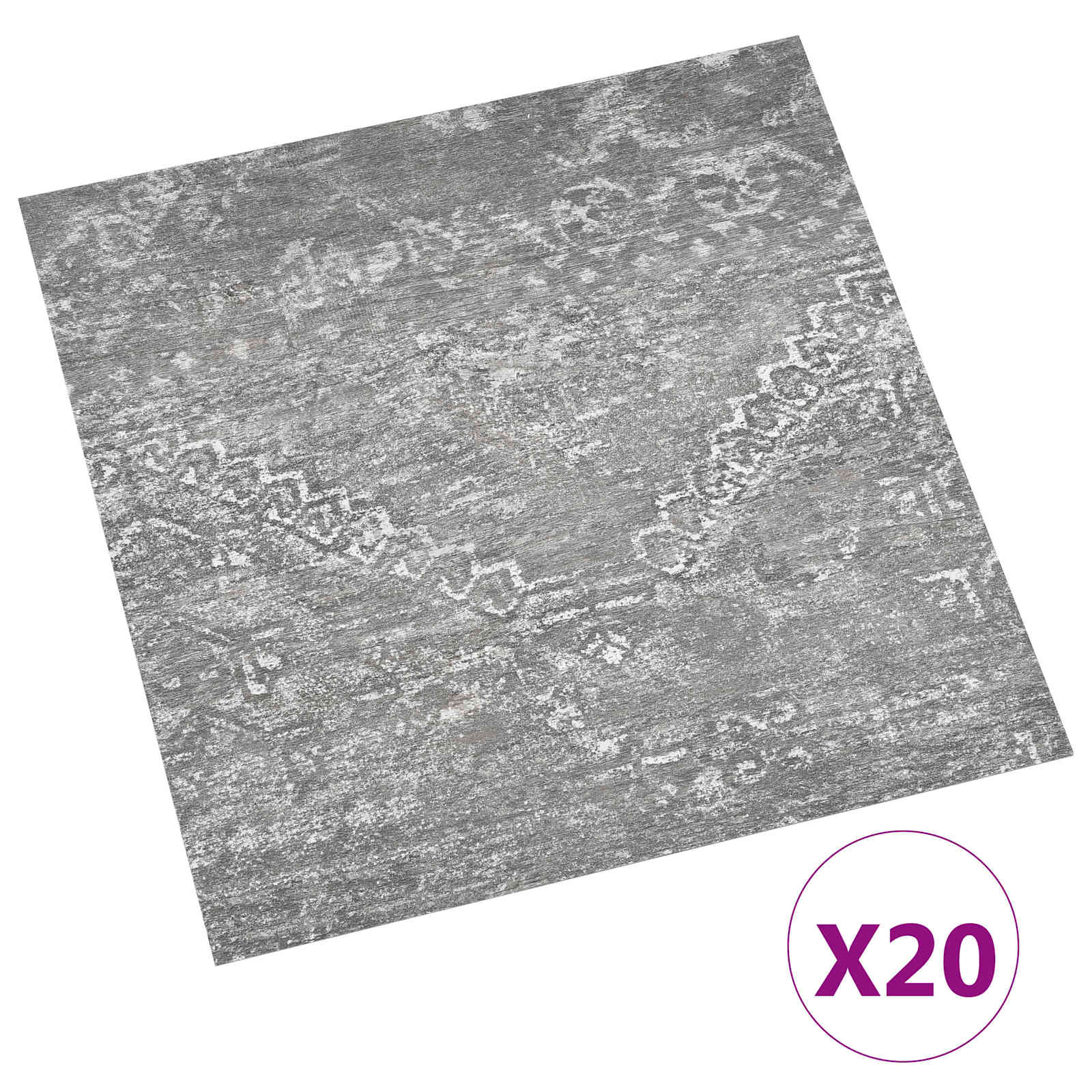 Tablones de suelo autoadhesivos 30,5 x 30,5 cm 20 pcs PVC
